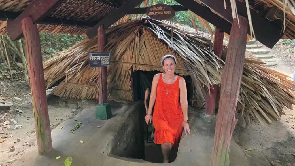 Army Medical Bunker entrance at the Cu Chi Tunnels near Ho Chi Minh