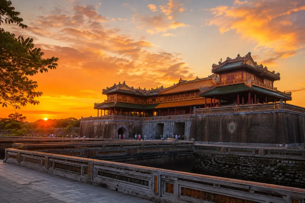 Ngo Mon Gate at Hue Imperial City at sunset