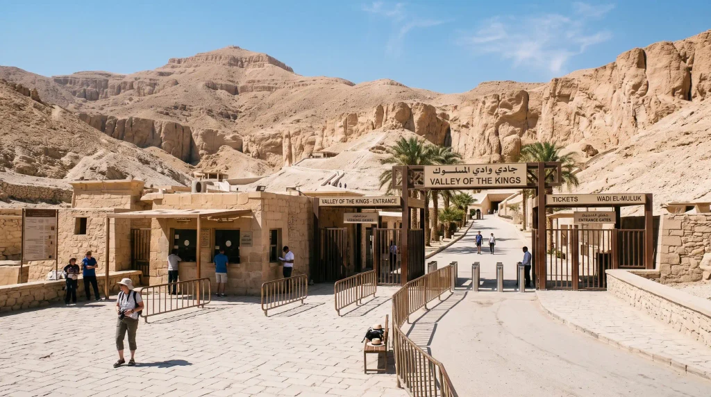Valley of the Kings entrance gate near Luxor, Egypt