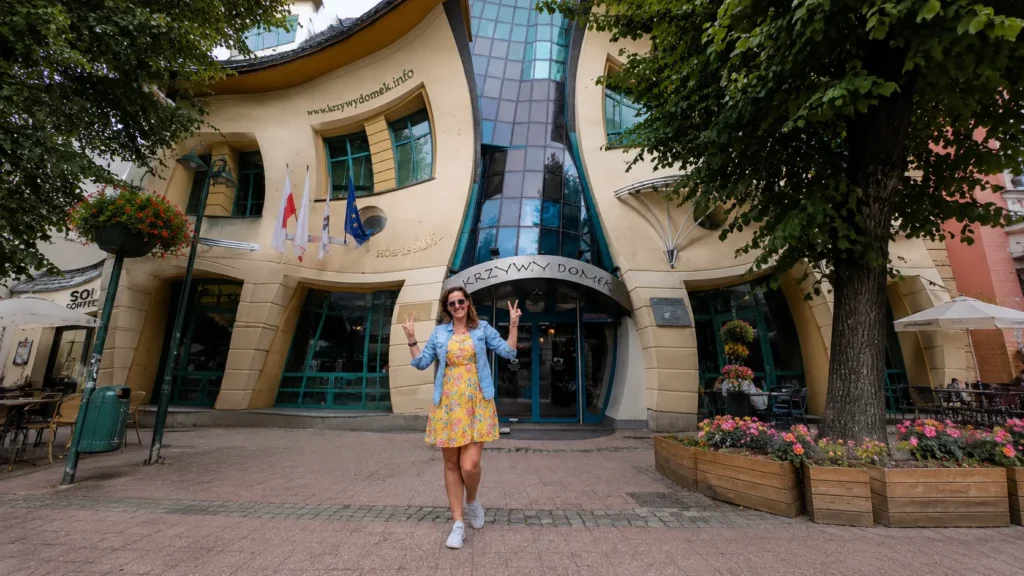 The Krzywy Domek, or Crooked House, in Sopot near Gdańsk