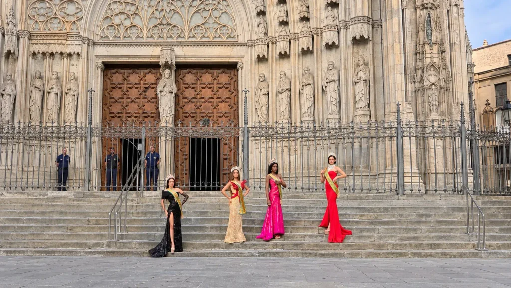 Barcelona Cathedral's Gothic façade in the Gothic Quarter.
