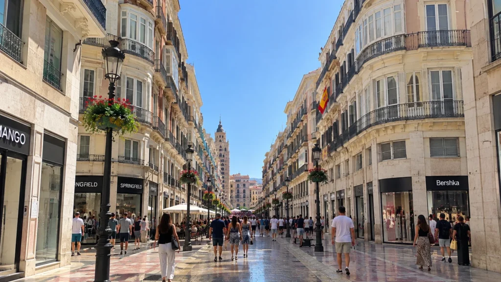 Malaga travel guide: Calle Larios shopping street in Malaga