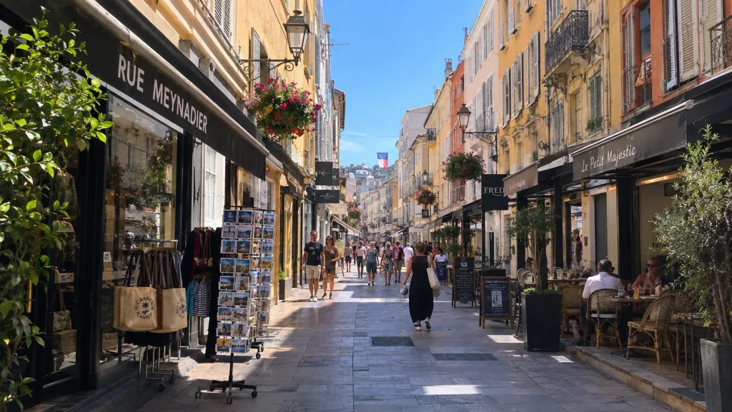 Rue Meynadier shopping street in Cannes
