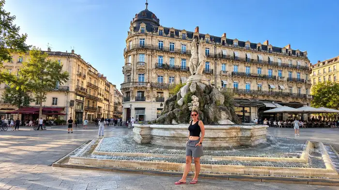 Fontaine des Trois Grâces at Place de la Comédie in Montpellier.