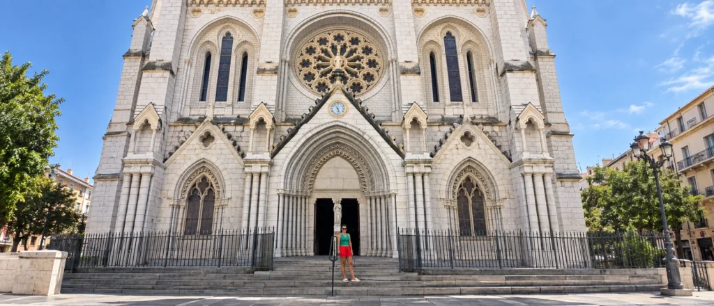 neo-Gothic Basilique Notre-Dame de Nice facade