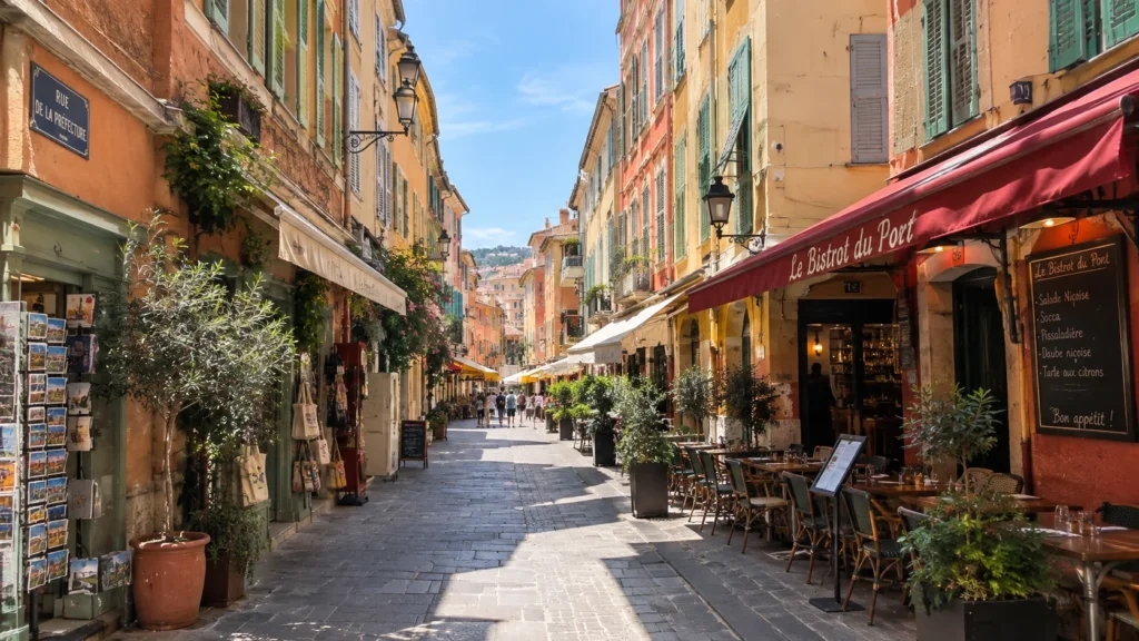 Nice travel guide: narrow street in Vieux Nice old town