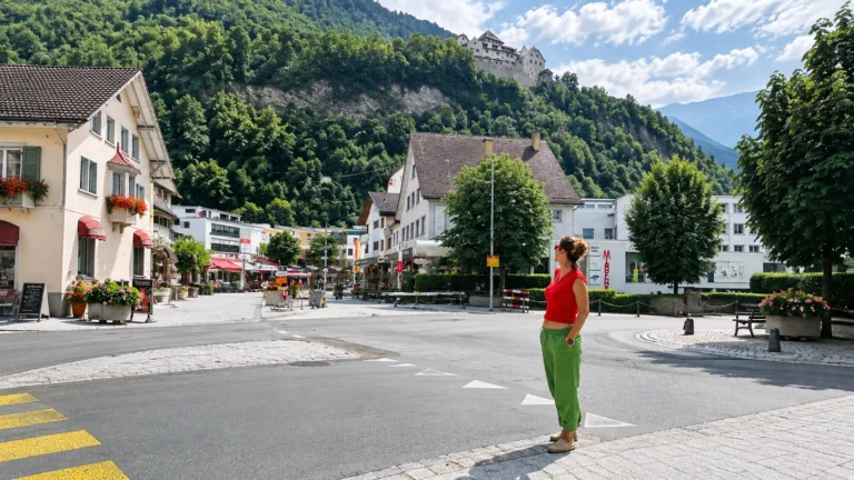 Vaduz travel guide view of Vaduz Castle above the old town